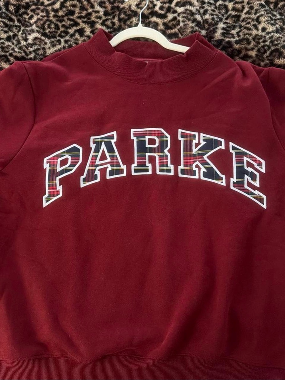 Parke Christmas plaid mockneck